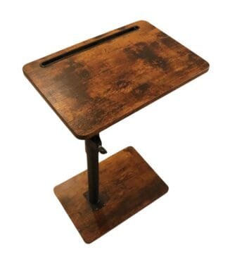 Mesa giratoria de 360° de altura ajustable para espacios pequeños.