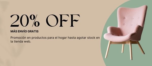 Promoción en productos para el hogar hasta agotar stock en la tienda web. (1)